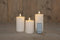 Anna's Collection - B.O. 3Pcs 3D Wick White Ribbel Candle 7,5X1012,515 cm Rust