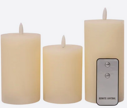 Anna's Collection - Set Of 3Pcs 7,5X10/12,5/15Cm Grey Inductive Rechargeable Rus