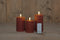 Anna's Collection - B.O. 3Pcs 3D Wick Antique Pink Ribbel Candle 7,5X1012,515C