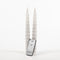 Anna's collection - 2Pcs White Swirl Rustic Wax Taper Candle 23Cm 3D Wick R