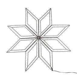 Anna's Collection - Outdoor Black 8-Pointed Star 73X73Cm/200Led Classic Warm Wit