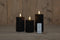 Anna's Collection - B.O. 3Pcs 3D Wick Black Ribbel Candle 7,5X1012,515 cm Rusti