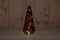 Anna's Collection - B.O.T. Tree Glass 13X28,5 cm Burgundy With Golden Base 10Led