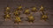 Anna's Collection - 10Pcs Gold 3D Star 12 cm 10Led Warm White 1,5M