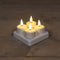 Anna's Collection - Set 4 St 3D Wick Rechargeable White Tealight Dia3,8 cmxh5 cm