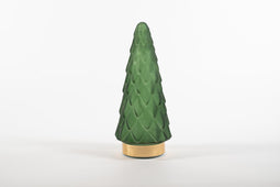 Anna's Collection - Tree Glass 10,5X24,5Cm Matt Green With Golden Base 10Le