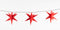 Anna's Collection - 10Pcs Red 3D Star 12Cm / 10Led Warm White 1,5M / 5M Transpar