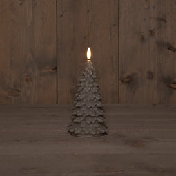 Anna's Collection - B.O.T. 3D Wick Taupe Christmas Tree Wax 9,5X20 cm