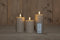 Anna's collection - B.O. 3Pcs 3D Wick Taupe Ribbel Candle 7,5X1012,515 cm Rusti