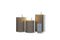 Anna's collection - B.O. 3Pcs 3D Wick Taupe Ribbel Candle 7,5X1012,515 cm Rusti