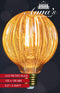 2 stuks - Anna's Collection - Led retro lamp pompoen 100x136mm 2w/e27 Anna's collection