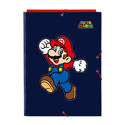 Map Super Mario World Marineblauw A4
