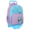 Schoolrugzak met Wielen Stitch Sweet Blauw Lila 33 x 42 x 14 cm