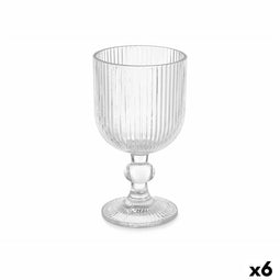 Wijnglas Strepen Transparant Glas 260 ml (6 Stuks)