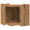 Kattenbakkast 53x53x51 cm bewerkt hout artisanaal eikenkleurig