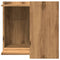 Kattenbakkast 53x53x51 cm bewerkt hout artisanaal eikenkleurig