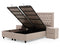 Boxspring Skybedd Oxybedd 160x200 Beige met Opbergruimte