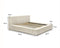 Aanbidding Bed Melodie 140 x 200 Rib Teddy - Met Luxe Matras - Parel Beige - Met Opbergruimte