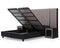 Boxspring Skybedd Duobedd 140x200 Antraciet met Opbergruimte
