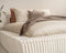 Aanbidding Bed Melody 160 x 200 Rib Teddy - Met Luxe Matras - Parel Beige - Met Opbergruimte
