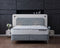 Boxspring Skybedd Ergobedd 180x200 Beige/Lichtblauw met Opbergruimte