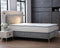 Boxspring Skybedd Ergobedd 180x200 Beige/Lichtblauw met Opbergruimte