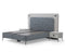 Boxspring Skybedd Ergobedd 180x200 Beige/Lichtblauw met Opbergruimte