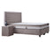 Boxspring Skybedd Oxybedd 140x200 Beige met Opbergruimte