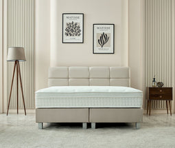 Droomhuis Boxspring Vida Velvet - 160x200 - Beige