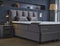 Boxspring Skybedd Birdybedd 140x200 Antraciet met Opbergruimte