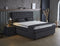 Boxspring Skybedd Chestybedd 160x200 Antraciet met Opbergruimte