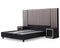 Boxspring Skybedd Duobedd 180x200 Antraciet met Opbergruimte