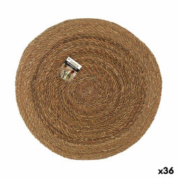 Placemat Privilege Zeealgen Bruin Ø 45 cm (36 Stuks)