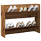 Wandschoenenkast 80x18x60 cm bewerkt hout oud houtkleurig