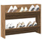 Wandschoenenkast 80x18x60 cm bewerkt hout artisanaal eikenkleur