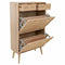 Schoenenkast Alexandra House Living Natuurlijk Rooster 120 x 32 x 70 cm