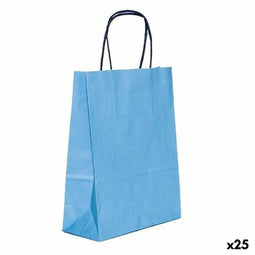 Zakken Fama 26 x 10 x 35 cm Blauw Papier Met handvatten 25 Stuks