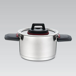 Casserolepan met deksel Feel Maestro MR-3530-22 Rood Zwart Staal Roestvrij staal Plastic Ø 22 cm...