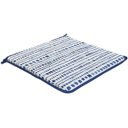 Stoelkussen Home ESPRIT Blauw Wit 38 x 38 x 2 cm