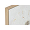 Schilderij Home ESPRIT Wit Gouden polyestyreen Canvas Bloem Shabby Chic 62 x 4,5 x 62 cm (2 Stuks)