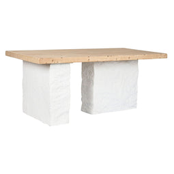 Eettafel Home ESPRIT Wit Hars Spar 180 x 90 x 77 cm