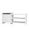 Schoenenbank Alexandra House Living Wit Grijs 100 x 44 x 35 cm 2 Planken 1 deur
