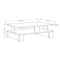 Hoofdtafel Alexandra House Living Wit Hout MDP 80 x 28 x 50 cm Dubbele hoogte