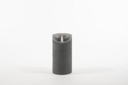Anna's Collection - Rustic Wax Candle Moving Flame 7,5X15Cm Grey 3 X Aaa
