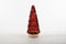 Anna's Collection - Tree Glass 10,5X24,5Cm Burgundy With Golden Base 10Led