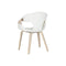 Keukenstoel Home ESPRIT Wit Polyester Hout 55,5 x 67,5 x 80,5 cm
