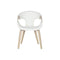 Keukenstoel Home ESPRIT Wit Polyester Hout 55,5 x 67,5 x 80,5 cm