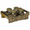 Dienblad Alexandra House Living Gouden Glas Aluminium Hout MDF 13 x 6 x 25 cm