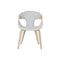 Keukenstoel Home ESPRIT Grijs Polyester Hout 55,5 x 67,5 x 80,5 cm