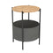 Bijzettafel Alexandra House Living Zwart Grijs Ek Metaal Hout MDP 43 x 60 x 43 cm